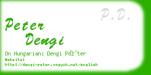 peter dengi business card